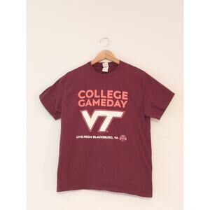 Gildan Virginia Tech VT Women's Medium ESPN Gameday Short Sleeved T-Shirt Hokies